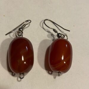 Carnelian Agate Dangle Earrings